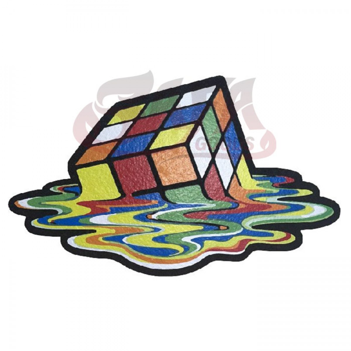 East Coasters Dab Mat - Melted Rubik's Cube